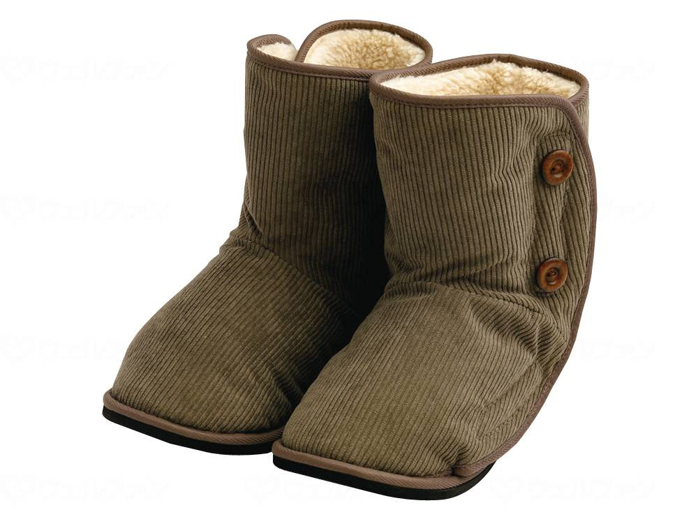 徳武産業大きく開くルームブーツ ｶｰｷ L