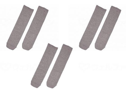 Set of 3 pairs of stretchy socks made by Tokutake Sangyo Ayumi, gray free