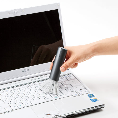 ＳＡＮＷＡ　除電スティックブラシ（グレー）　CD-BR15GYN　1 個