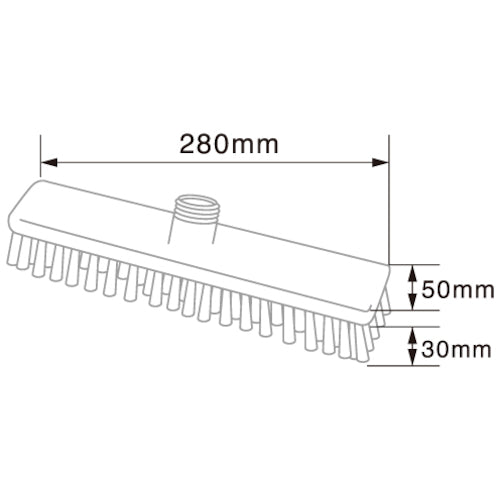 ＢＵＲＲＴＥＣ　バーキュートプラス　デッキブラシ　ヘッド　黄　ＢＣＰ−ＤＹ　ＨＡＣＣＡＰ対応　幅２８０ｍｍ　69150014　1 本