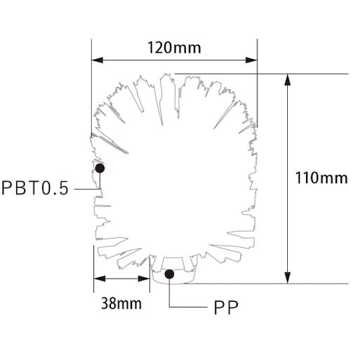 ＢＵＲＲＴＥＣ　バーキュートプラス　ボトルブラシ　ヘッド　１２０ｍｍ　赤　ＢＣＰ−Ｂ１２０Ｒ　ＨＡＣＣＡＰ対応　69471533　1 本