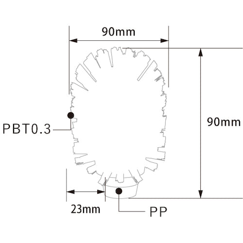 ＢＵＲＲＴＥＣ　バーキュートプラス　ボトルブラシ　ヘッド　９０ｍｍ　白　ＢＣＰ−Ｂ９０Ｗ　ＨＡＣＣＡＰ対応　69471331　1 本