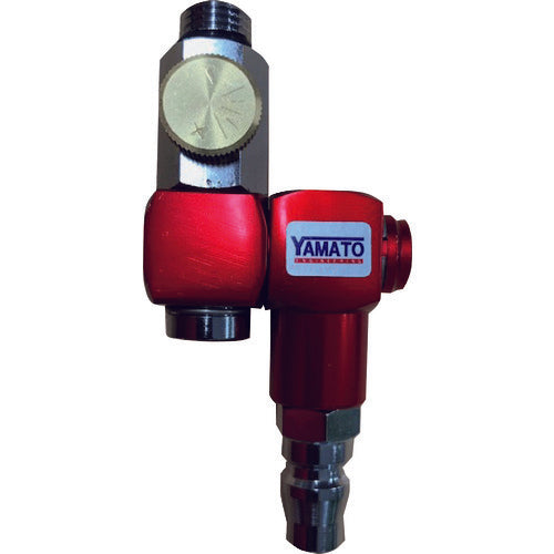 Yamato Metal Coupling Swivel Connector Plug with Flow Adjustment Red Mating Mounting Size G1/4 BLY20-PMFSWR-R 1 pc