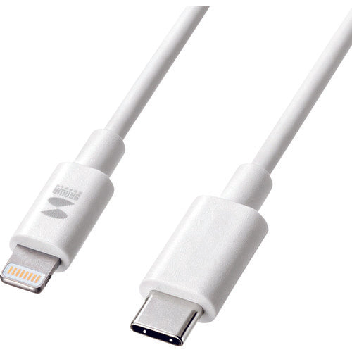 ＳＡＮＷＡ　ライトニング　−　ＴｙｐｅＣケーブル　１ｍ　KB-IPLC10W　1 本