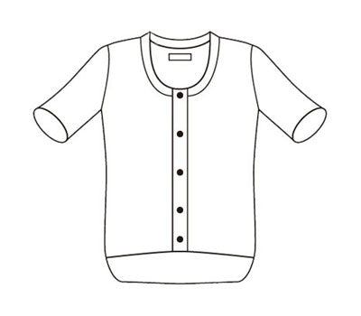 원터치 속옷 앞 열림 반소매 신사용 / CH-1 L 화이트 1장