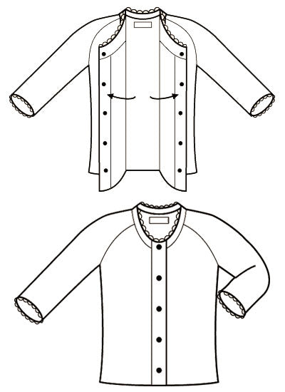 前開き7分袖ワンタッチ肌着　婦人用 / MU-340　L　ホワイト　1 枚