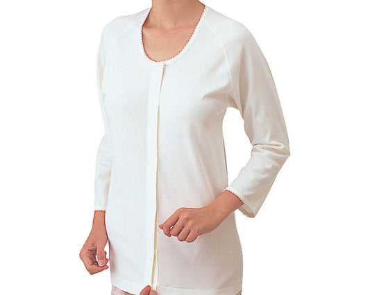 앞 열림 7분 소매 원터치 속옷 여성용 / MU-340 L 화이트 1장