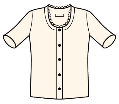 원터치 속옷 앞 열림 반소매 여성용 / CH-3 L 화이트 1장