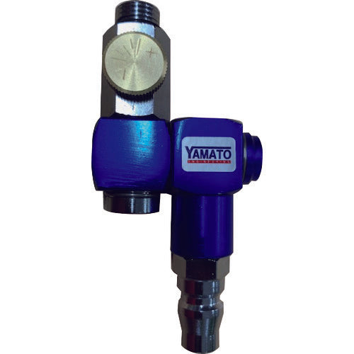 야마토 금속 커플링 유량 조정 부착 스위블 커넥터 플러그 블루 상대측 설치 사이즈 G1/4 BLY20-PMFSWR-B 1개