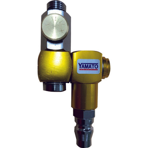 야마토 금속 커플링 유량 조정 부착 스위블 커넥터 플러그 황 상대측 설치 사이즈 G1/4 BLY20-PMFSWR-Y 1개