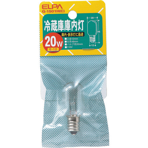 ＥＬＰＡ　冷蔵庫庫内灯　Ｅ１２　２０Ｗ　クリア　G-1501H(C)　1 個