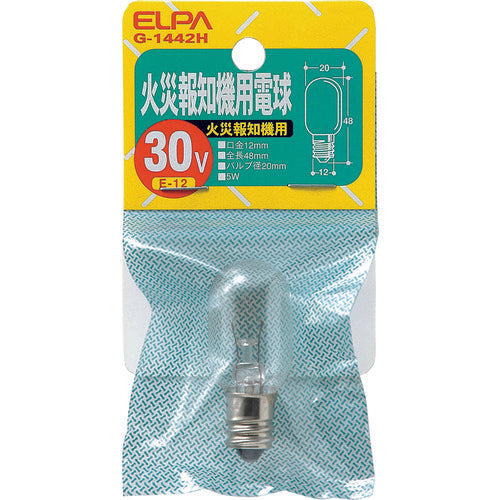 ＥＬＰＡ　火災報知器用電球　Ｅ１２　３０Ｖ　消費電力５Ｗ　G-1442H　1 個