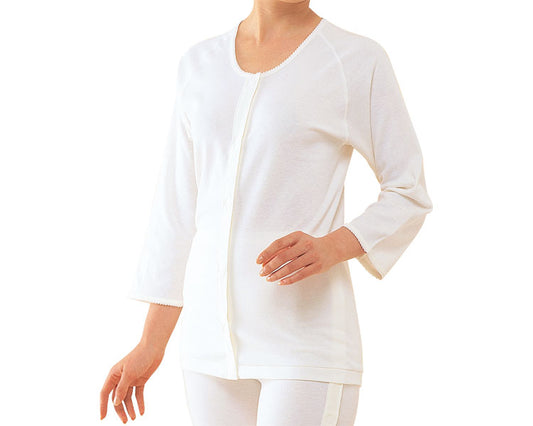 ワンタッチ肌着　婦人用　前開き7分袖 / No.50　M　オフホワイト　1 枚