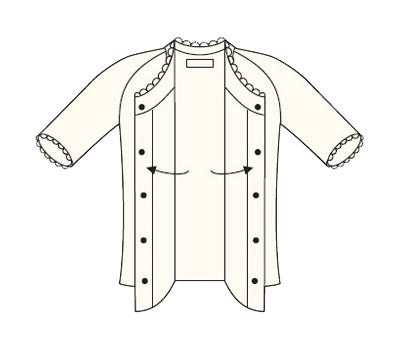 ワンタッチ肌着　婦人用　前開き5分袖 / No.51　M　オフホワイト　1 枚