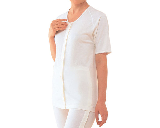 ワンタッチ肌着　婦人用　前開き5分袖 / No.51　M　オフホワイト　1 枚