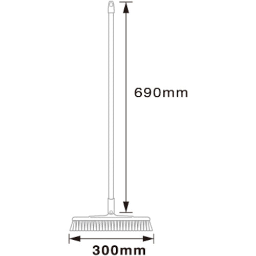 ＢＵＲＲＴＥＣ　バーキュートプラス　衛生管理用ほうき　短柄タイプ　ソフト青５　ＢＣＰ３０−６０ＳＵＳ−ＴＳＢ　５Ｐ　62606205　1 箱