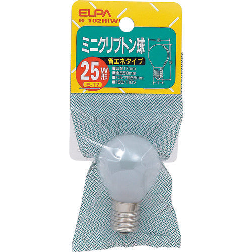 ＥＬＰＡ　クリプトン球２５Ｗ　G-102H(W)　1 個