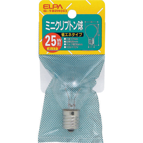 ＥＬＰＡ　クリプトン球２５Ｗ　G-102H(C)　1 個