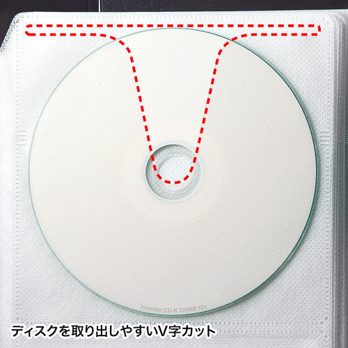 SANWA DVD·CD 파일 케이스(96장 수납·블랙) FCD-FL96BK 1개