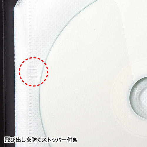SANWA DVD·CD 파일 케이스(96장 수납·블랙) FCD-FL96BK 1개
