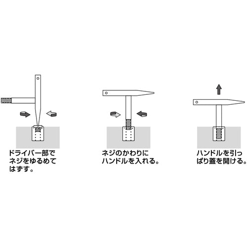 水本　ステンレス　グレーチング用金具　ＧＣＨ型専用ハンドル　A-1258　1 個