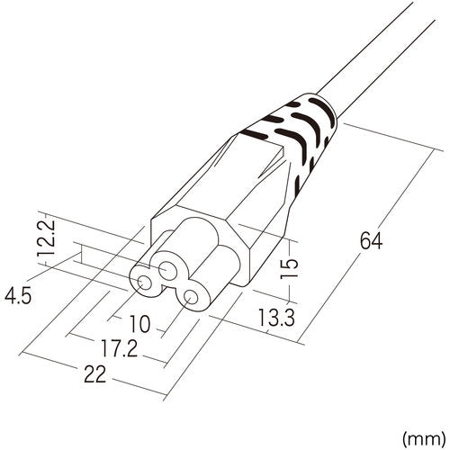 SANWA Power Cord KB-DM3S-2 1 piece