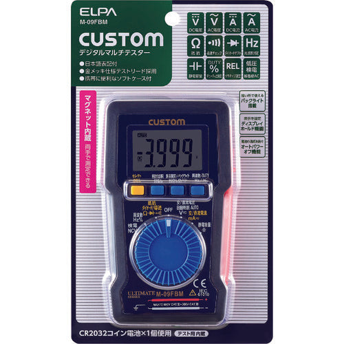 ＥＬＰＡ　デジタルマルチテスター　M-09FBM　1 個