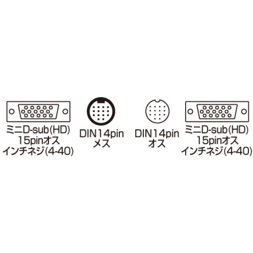 ＳＡＮＷＡ　ディスプレイ工事配線ケーブル（アナログＲＧＢ）　KC-K150　1 本