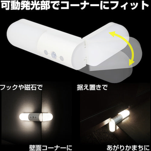 ELPA LED sensor light PM-L262(W) 1 piece