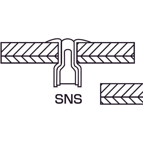 エビ　高強度ブラインドリベット　Ｓボルト（丸頭）　Φ４．８／板厚６．９ｍｍ　（１８本入）　SNS48069MP　1 PK
