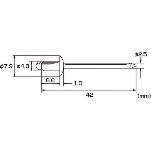 エビ　ブラインドリベット（ステンレス／ステンレス製）　５−２（３０本入）　エコパック　NST52MP　1 PK
