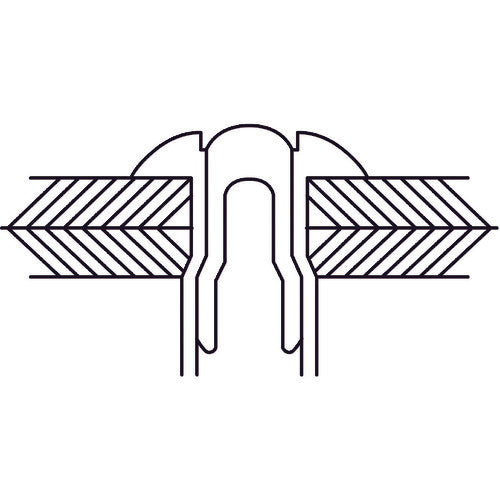 エビ　高強度ブラインドリベット　Ｓボルト（丸頭）　Φ６．４／板厚９．５ｍｍ　（１５本入）　SNS64095MP　1 PK