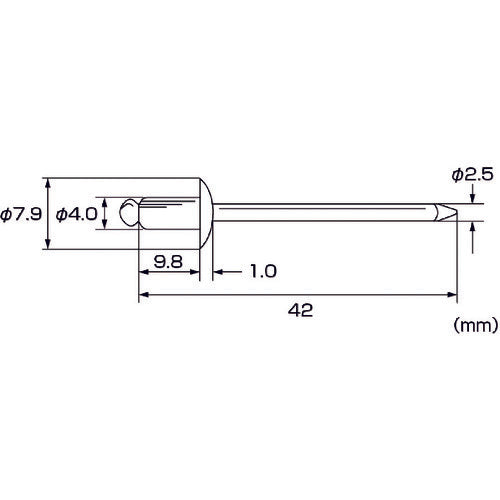 エビ　ブラインドリベット（ステンレス／スティール製）　５−４（３０本入）　エコパック　NSS54MP　1 PK