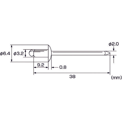 새우 블라인드 리벳(스테인리스/스테인리스제) 4-4(40개입) 에코 팩 NST44MP 1 PK