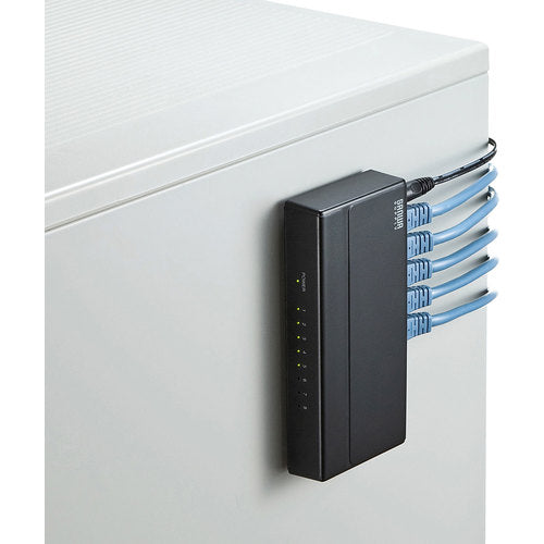 SANWA 기가비트 대응 스위칭 허브(8포트·마그넷 첨부) LAN-GIGAP801BK 1개