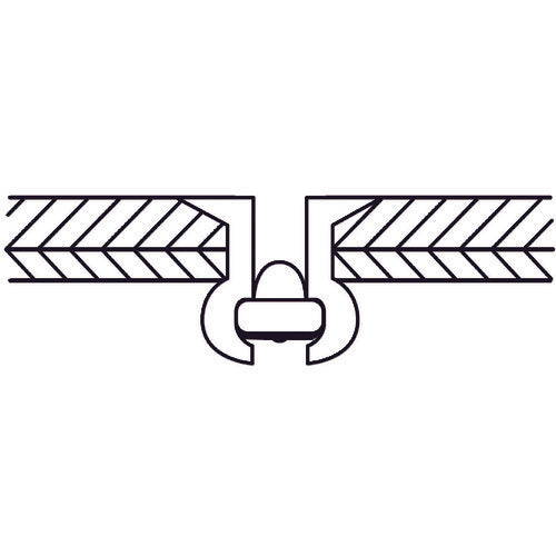 EBI blind rivet (countersunk head) aluminum/steel 5-4 (55 pieces) eco pack NSA54KMP 1 PK