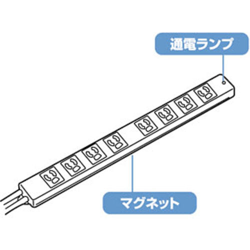 ＳＡＮＷＡ　抜け止めタップ　TAP-MG3811N　1 本