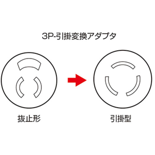 ＳＡＮＷＡ　３Ｐ−引掛変換アダプタ　TAP-AD5N　1 個