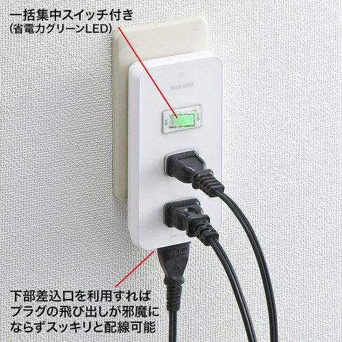 ＳＡＮＷＡ　便利タップ（集中スイッチ付き）　TAP-B52W　1 本