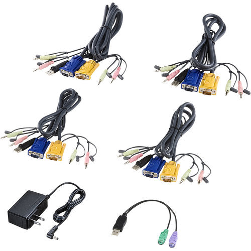 SANWA USB/PS/2 console compatible PC automatic switch (4:1) SW-KVM4HVCN 1 unit