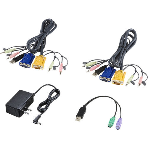 SANWA USB·PS/2 콘솔 양대응 PC 자동 전환기(2:1) SW-KVM2HVCN 1개