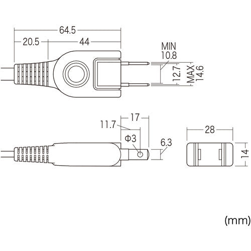 SANWA Power Tap TAP-3W2N 1 piece