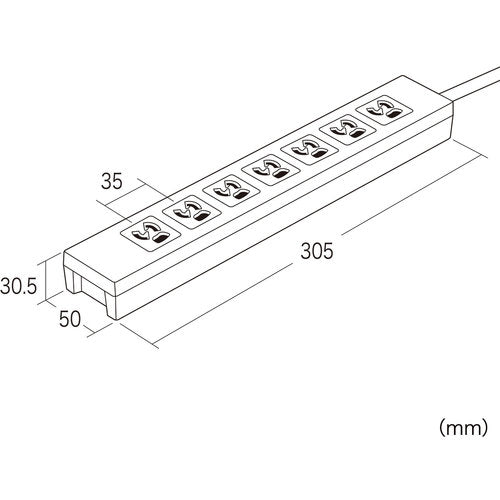 ＳＡＮＷＡ　電源タップ　TAP-F37-3SR　1 本