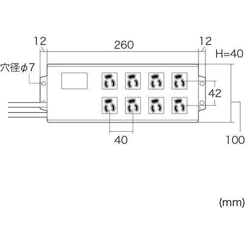 SANWA 천둥 가드 탭 TAP-3805SPN 1 개