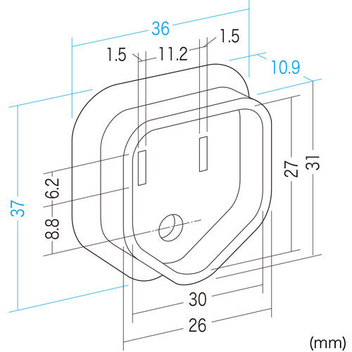 ＳＡＮＷＡ　プラグ安全カバー　TAP-PSC3NBK　1 Ｓ