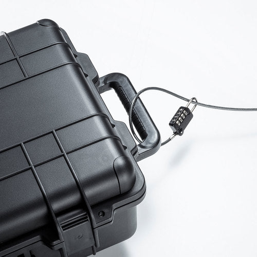 ＳＡＮＷＡ　ワイヤー一体型ダイヤル錠（ブラック）　SLE-32S　1 個