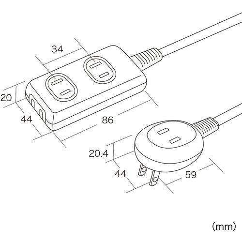 SANWA 플러스 1개구 편리 탭 TAP-B9-2N 1개