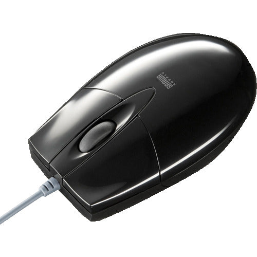 SANWA 유선 블루 LED 마우스(USB-PS/2 변환 어댑터 첨부) MA-BL3UPBKN 1개