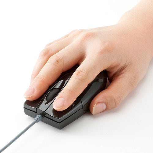 SANWA 유선 블루 LED 마우스(USB-PS/2 변환 어댑터 첨부) MA-BL3UPBKN 1개