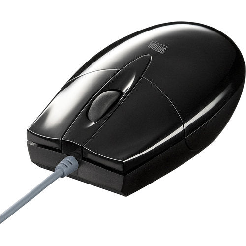 SANWA 유선 블루 LED 마우스(USB-PS/2 변환 어댑터 첨부) MA-BL3UPBKN 1개